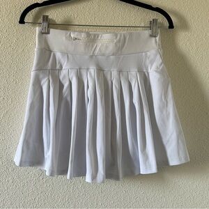 Werena Women’s Mini Sporty Pleated Skort Medium White Preppy Tennis elastic